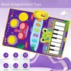 2 In 1 Piano Mat for Kids Keyboard Jazz Drum Music Touch Play Carpet Baby Toddlers Instrument Education Toys Gift 240124