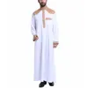 Ethnische Kleidung Muslim Robe Männer Jubba Thobe Saudi-Arabien Kaftan Pour Homme Musulman Abaya Qamis Caftan Islamische Mode Islam Kleid Eid