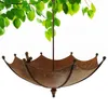 Decorações de jardim criativo guarda-chuva em forma de pássaro através de alimentadores selvagens para ao ar livre metal guarda-chuva-forma alimentador de banho para na decoração