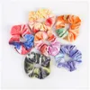 Аксессуары для волос 9 цветов Ins Veet Scrunchies Tie Dye Band Эластичные радужные ленты для волос Женский держатель петли для девочек Товары для прямой доставки T Otxkl