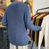S-5XL Plus Size Mens Pullover Sweater Winter Ribbed Knitted Plain Color Comfort Twisted Long Sleeve Knitwear Clothing For Men 240129