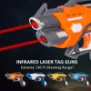 Laser tag jogo de batalha brinquedo armas conjunto elétrica indução infravermelha crianças greve pistola para meninos crianças esportes ao ar livre indoor 240202