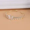 Bangle Ventfille 925 Sterling Silver Butterfly Pearl Armband For Women Girl Double Layer Shell Zircon Jewelry Gift Drop