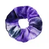 Аксессуары для волос 9 цветов Ins Veet Scrunchies Tie Dye Band Эластичные радужные ленты для волос Женский держатель петли для девочек Товары для прямой доставки T Otmxr