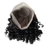 22 inch Natuurlijke Kleur Chinese Maagdelijke Menselijk Haar Bouncy Losse Krul 150% Dichtheid 4x4 Zijden Top Volledige kant Pruiken voor Zwarte Vrouw