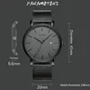 Burei Men Fashion Minimalist Lrist Watch Watches Waterproof Watches Simple Ultra Thin Watches التناظرية تاريخ الكوارتز مع شريط شبكة من الفولاذ المقاوم للصدأ