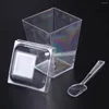 ディナーウェアセットカップデザートカップパフェミニ透明な透明なプリンプラスチックムース小さなサービングボウル