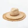Moda cinto ráfia chapéus para mulheres verão chapéu de sol senhoras flexível férias praia chapéu atacado 240127