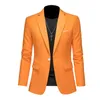 15-color boutique fashion suit 6XL mens slim groom wedding suit jacket business office suit casual solid color suit jacket 240126