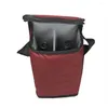 Sacs de rangement portables pour vin rouge, sac de Thermostat d'isolation à deux compartiments, sac de glace résistant au froid pour deux bouteilles, cadeau en tissu Oxford