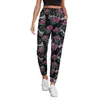 Pantalones de mujer Esqueleto Grunge Glam Moda Mujer Azúcar Calavera Rosas Rosas Casual Joggers Otoño Streetwear Pantalones de gran tamaño Regalo de cumpleaños