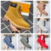 Designer Fashion classic land Boots mens women Suede loafers Martin timbers boots chestnut apricot Wheat Black Pink white Outdoor winter Hiking platform Boots