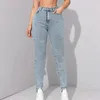 Jeans da donna Pantaloni elasticizzati a matita da donna Design leggero a vita alta Senso Lavaggio Colore Contrasto Piccoli leggings imitazione astici sexy