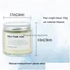 Candles Handmade Clear Scented Coconut Soy Wax Aromatherapy Essential Oil Candle Glass Can Packaging Customized Logo Wedding Thanksg Dhlwx