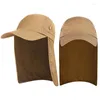 Berets Hat Hat Sun Visor Cap Outdoor UPF 50 حماية مع غطاء رفرف عنق الأذن القابل للإزالة للتنزه في التخييم للجنسين