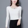 Women Long Sleeve TShirts 8 Colors Size S4XL Perspective Mesh O Neck Female Bottoming Blouses Full Oneck T shirt Tops 240201