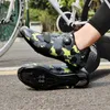 Chaussures de sport de cyclisme pour hommes chaussures de verrouillage de route confortables et légères en plein air chaussures de sport de cyclisme de vitesse de course en plein air 240129