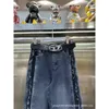 23 Autumn/Winter New Niche Design Trendy Brand Fashionable Color Blocking Wide Ben Slimming mångsidiga jeans