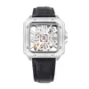 Wristwatches Watch For Men Non Mechanical Hollow Square Clock Waterproof Fully Automatic Male's Fashion Quartz Watches