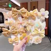 Hair Accessories 8Pcs/Set Cute Girls Clips Flower Lattice Bows Kids Children Barrettes Baby Fancy Hairpins