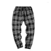 Kvinnors byxor harajuku Plaid 2024 Fashion Streetwear Harem Autumn Ladies Casual XL Sweatpants Women