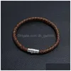 Charmarmband väver Braid Armband Enkelt spänne armband Bangle Manschett för Wome Men Fashion Jewelry Will och Sandy Drop Delivery Dhegm