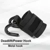 Handgelenkstütze Fitness Metallhaken Heavy Duty Gewichtheben mit Anti-Rutsch-Band Edelstahlbänder für verbessertes Powerlifting