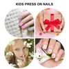 False Nails 120 Pcs Nail Gel Children's Kids Full Manicure Decor Fake Accessories