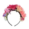 Hoofdband kostuum Rose Flower Crown Mexicaanse simulatie Rose Flower Garland foto rekwisieten bruiloft kerst haarbanden 0206