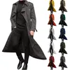 Men's Autumn And Winter Long Trench Coat Double Breasted Coats Belt Loose Jacket down Coat Men S Anorak Jacket 240119