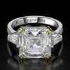 OEVAS 100% argento sterling 925 creato diamanti citrini pietra preziosa anello di fidanzamento matrimonio gioielleria raffinata regalo all'ingrosso 240124
