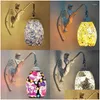 Wall Lamps Mounted Lamp Creative Resin Art Home Decor Mermaid For Living Room Loft Bedroom Bathroom Light Mirror Led Lighting Fixtur Dhwpb