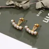 Dangle Earrings RHYSONG Stylish Real 316L Stainless Steel Circle With Flower Pearl Geometric Pendant 2024 Women Cold Jewelry