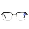 Solglasögon vintage ultralätt metallläsningsglasögon män kvinnor retro hd lins blå ljus blockering glasögon klassiska fyrkantiga glasögon