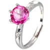 حلقات الكتلة الطبيعية Topaz Simple 925 Silver Pink Ring للارتداء اليومي 8 مم 2CT VVS المجوهرات الاسترليني