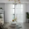 Curtain White All-match Linen Stripe Windows Screens Sheer Panels Curtain s For Living Room Modern Bedroom Balcony Custom wp039-30 240118