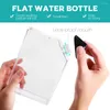 Vattenflaskor 2 datorer Drick Bottle Cup Fitness Glass Te Kettle Clear tekanna Transparent Flat