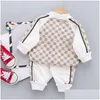 Clothing Sets Autumn Children Boys Tracksuit Baby Girls Clothes Casual Print Cotton Suit Costume For Kids Drop Delivery Maternity Dhjyn