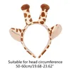 Hårklipp koreanska plysch giraff öron och horn pannband kvinnliga flickor roliga djur cosplay hoop halloween festival tema parti