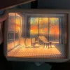 INS LED Luz decorativa Pintura Imagen de cabecera Japón Anime Estilo Creativo Moderno Simular Sol Dibujo Luz nocturna Regalo 240129