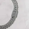 Rapperkedjor Prong Iced Out Sterling Silver Hip Hop Baguette Halsband VVS Diamond Cuban Link Chain Moissanite