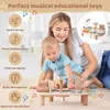 Baby Aeolian Bells Rattle Montessori Educational Toys Children Musical Kids Drum kit Music Table Wooden Instruments 240131