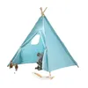 Barntält Teepee för barn Portable Tipi Infantil House for Play Tents LED -lampdekoration 240202