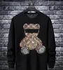 Erkek Hoodies Rhinestones Tasarım Matkap Anime Adam Moda Günlük Elmas Taş Erkek Sweatershirt