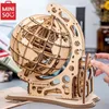 3D Houten Puzzel Globe Model Mechanische Gear Style Kit Bouwsteenspeelgoed Handmontageset Decoratie Cadeau voor kinderen Volwassen 240122