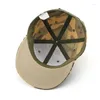 Ball Caps VACIGODEN Fashion Flat Brim Camouflage Color Baseball Cap Men Women Short Eaves Sun Protection Hat Outdoor Casual Adjustable