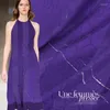 Klädtyg lila trasiga strip jacquard siden satin klänning skjorta halsdukar handgjorda diy tyg grossist