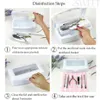 Nail Tools Disinfection Box Sterilizing Tray Sterilizer For Steel Metal Nipper Tweezers Equipment Cleaner Storage Tools BEG08 240123
