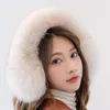 Zdfurs*Fox Fur Grass Fur Earmuff暖かい冬の素敵な耳のカバー息子耳の保護ぬいぐるみ耳袋防止耳袋240125