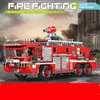 レピンブロックXingbao 03028-03031 City Water Tank Ladder Fire Truck Model Children Puzzle Assemingsmal